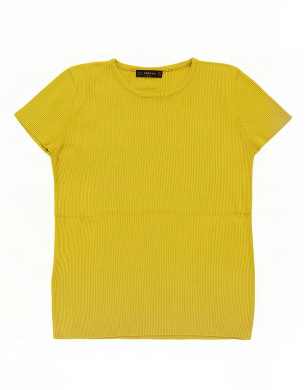 T-shirt damski Zara Top UK 12 Średni zielony wiskoza