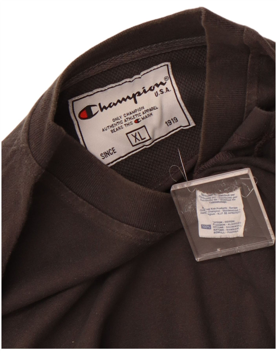 Męski top męski Champion z długim rękawem XL, szary, bawełniany