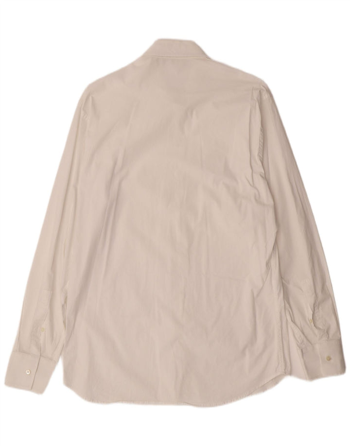 Koszula męska TRUSSARDI, średnia, biała, bawełniana