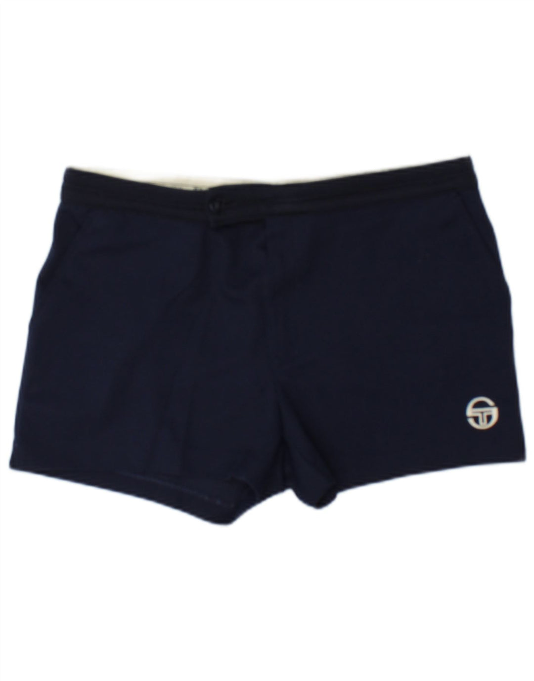 Damskie spodenki sportowe Sergio Tacchini UK 14, duże, granatowe, poliestrowe
