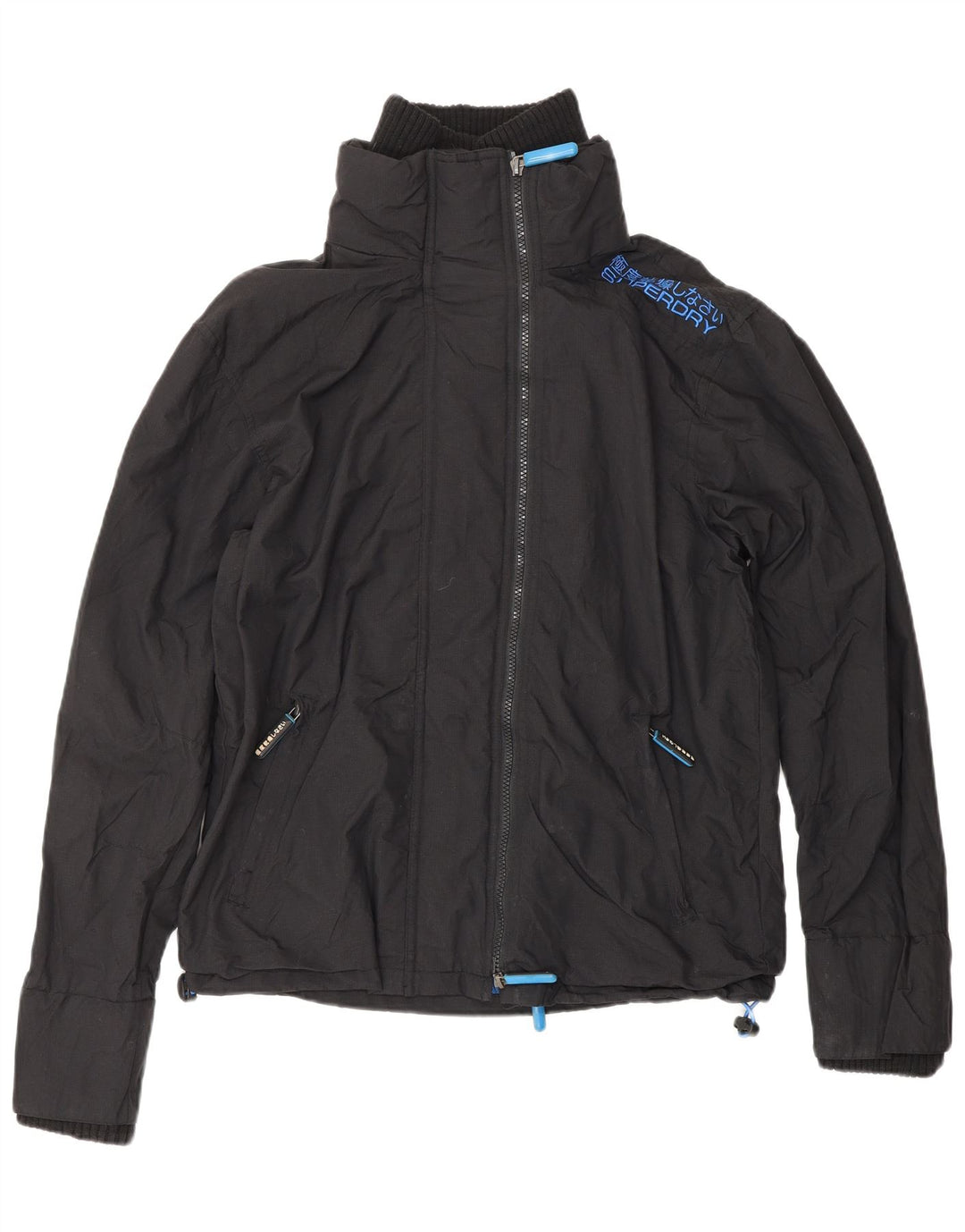 SUPERDRY Damska kurtka wiatrówka The Windcheater UK 14, średnia czarna