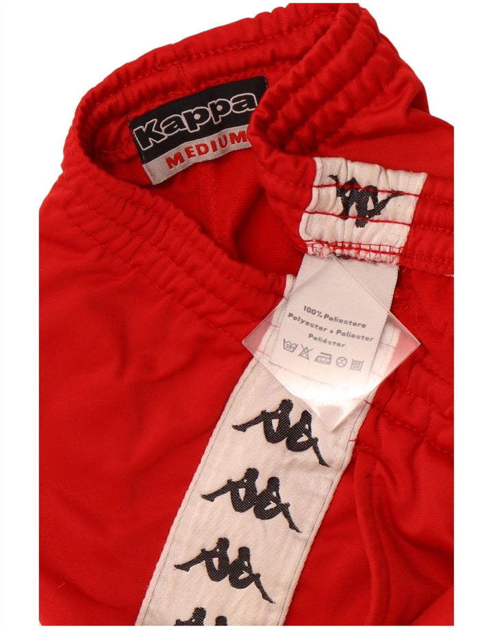 Męskie spodnie dresowe KAPPA z grafiką, średni czerwony poliester