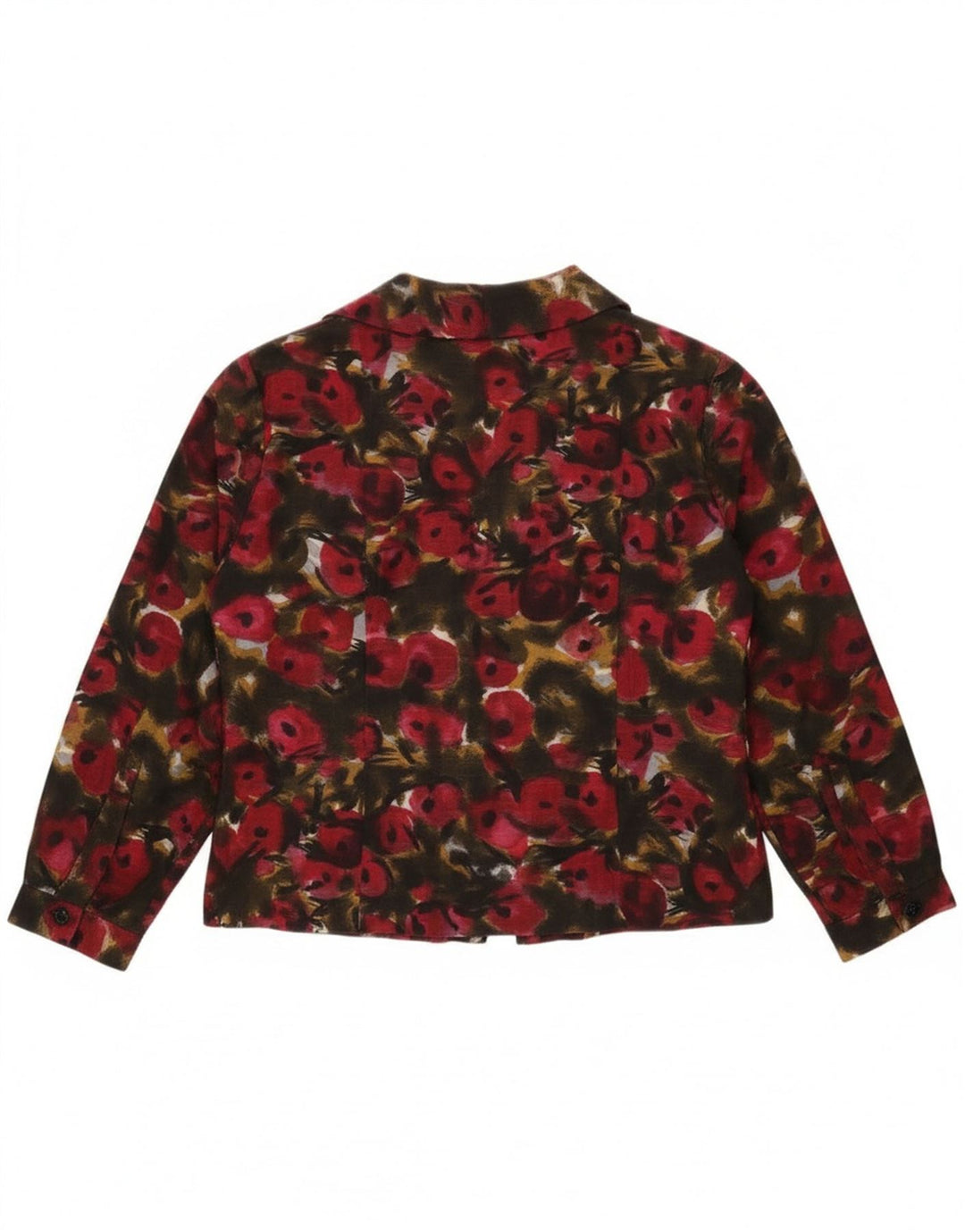 Damska bluzka koszulowa w stylu vintage UK 16, duża, wielobarwna w kwiaty