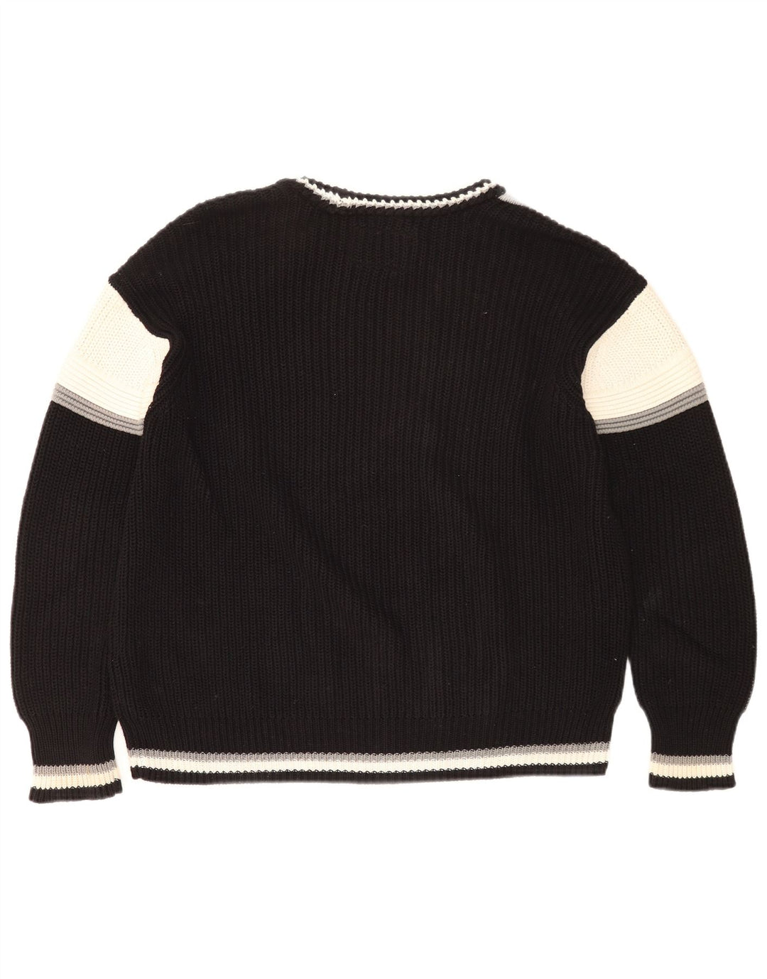 Męski sweter Superdry z graficznym wycięciem pod szyją i średnim czarnym kolorem