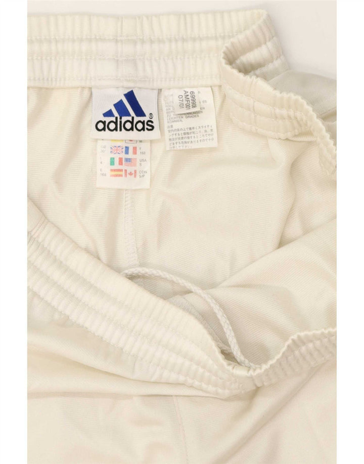 Męskie spodnie dresowe Adidas, średni biały poliester