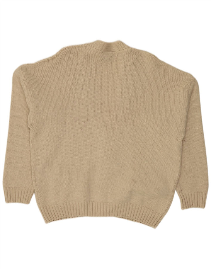 Męski sweter rozpinany Fiume IT 54 XL Beżowa wełna