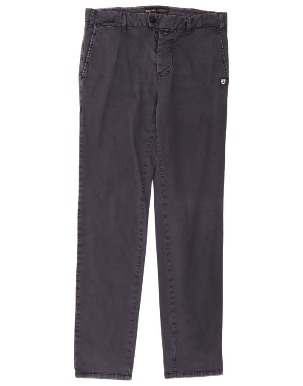Blauer Mens Slim Chino Trousers W32 L33 Navy Blue Cotton