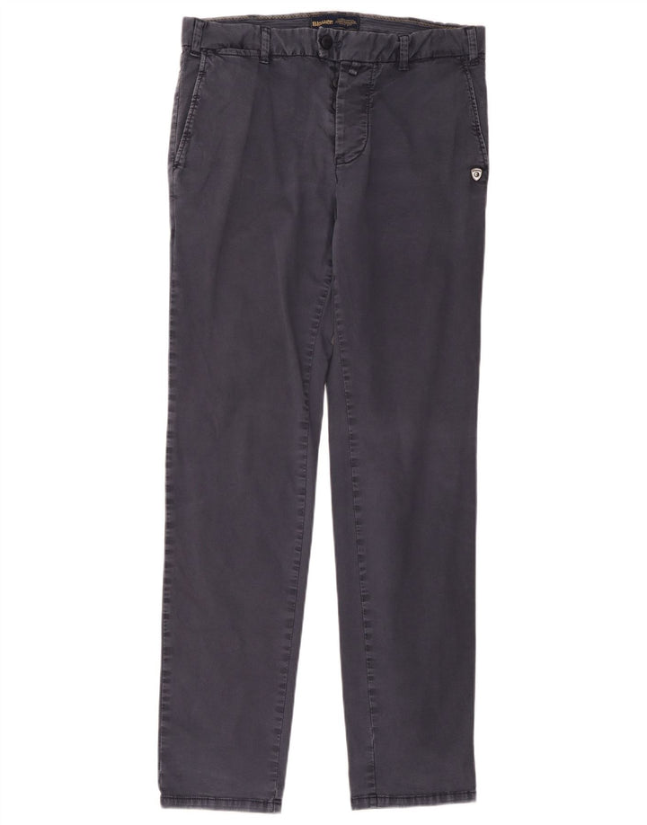 Blauer Mens Slim Chino Trousers W32 L33 Navy Blue Cotton