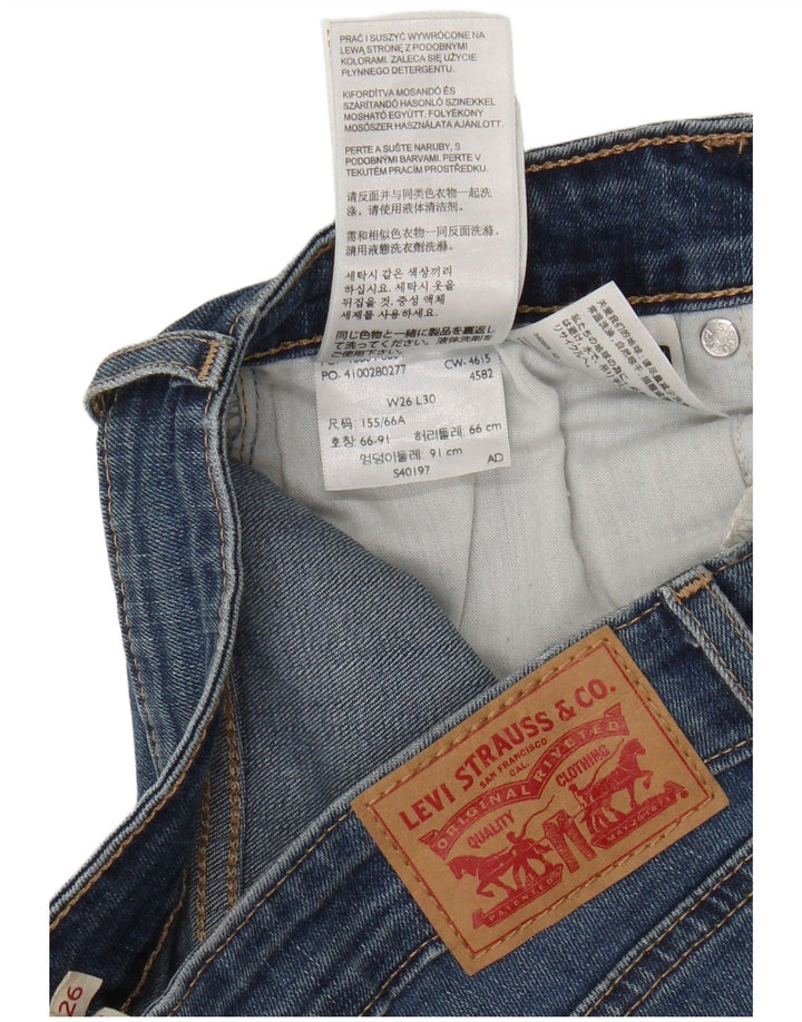 Damskie jeansy Levi's 712 Slim W26 L27 Niebieska bawełna
