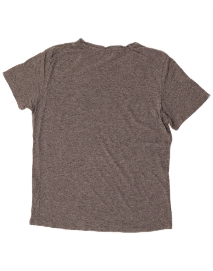 Męski T-shirt z grafiką Jack & Jones, średnioszary, bawełniany w cętki