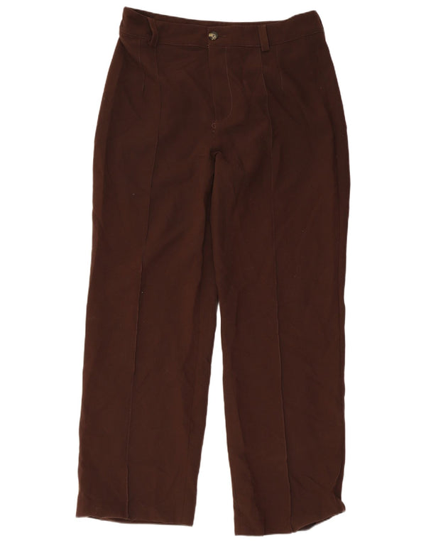 Proste spodnie damskie Zara XL W32 L32 brązowe