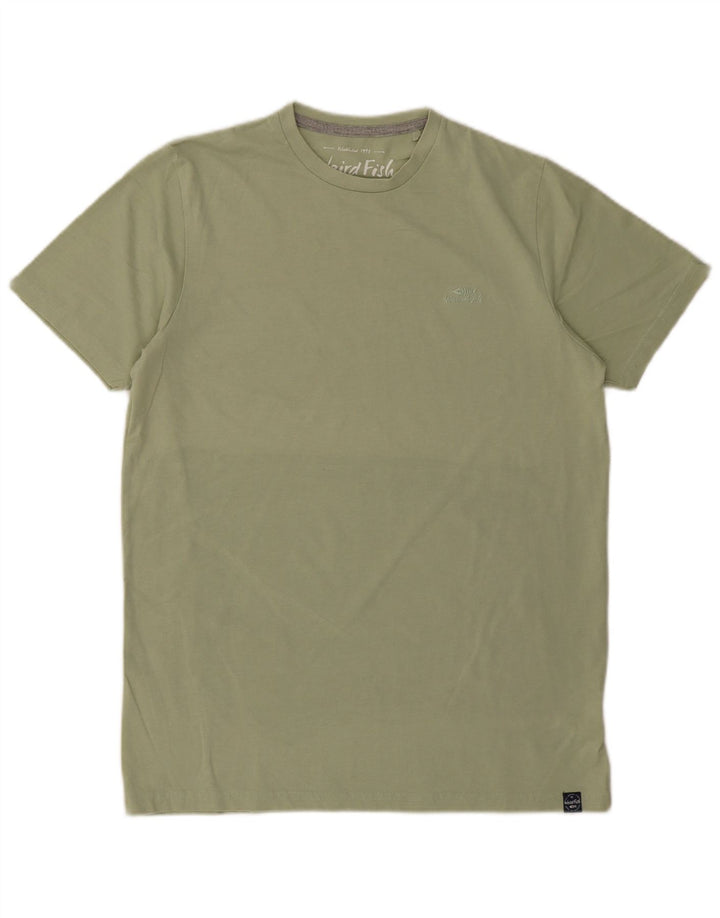T-shirt męski Weird Fish, bawełniany kolor khaki