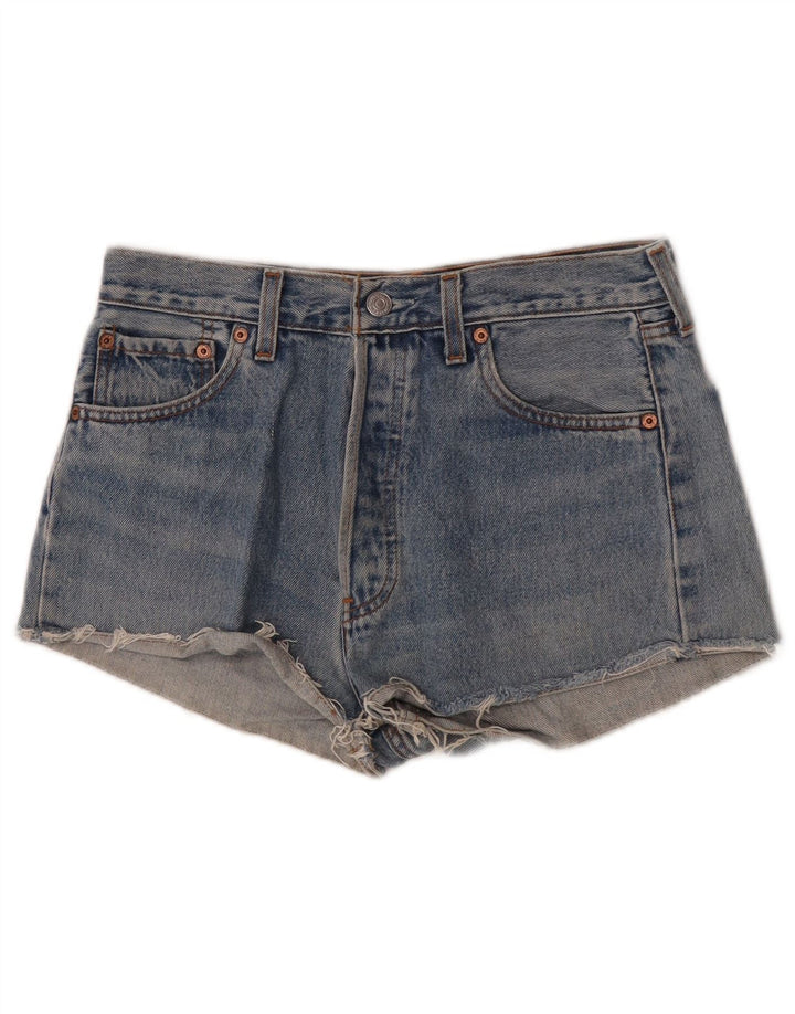 Damskie spodnie jeansowe Levi's 501 z wysokim stanem W30, średni niebieski