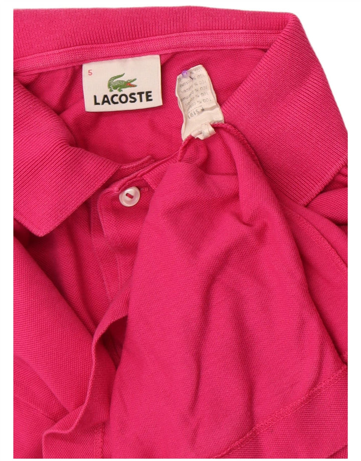 Męska koszulka polo Lacoste, rozmiar 5, duża, różowa, bawełniana