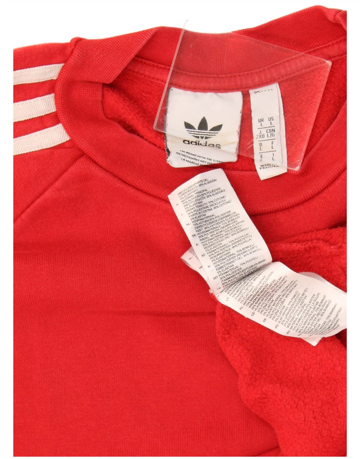 Adidas Męska Bluza Sweter Duża Czerwona Bawełna
