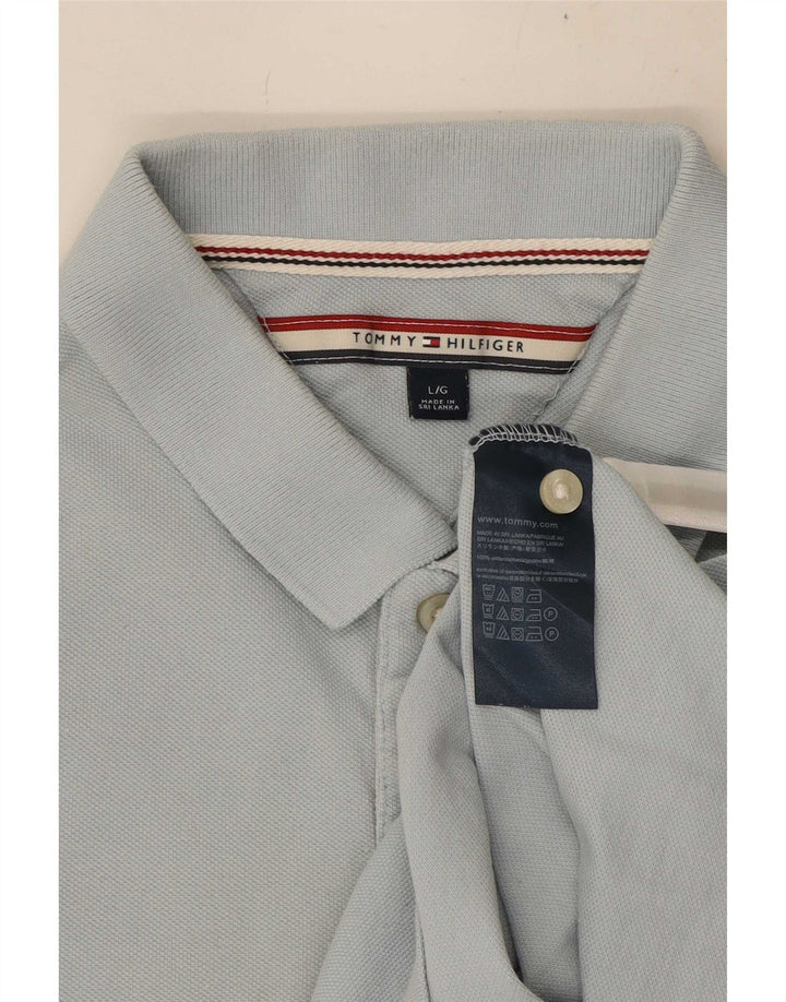 Męska koszulka polo Tommy Hilfiger, duża, niebieska, bawełniana