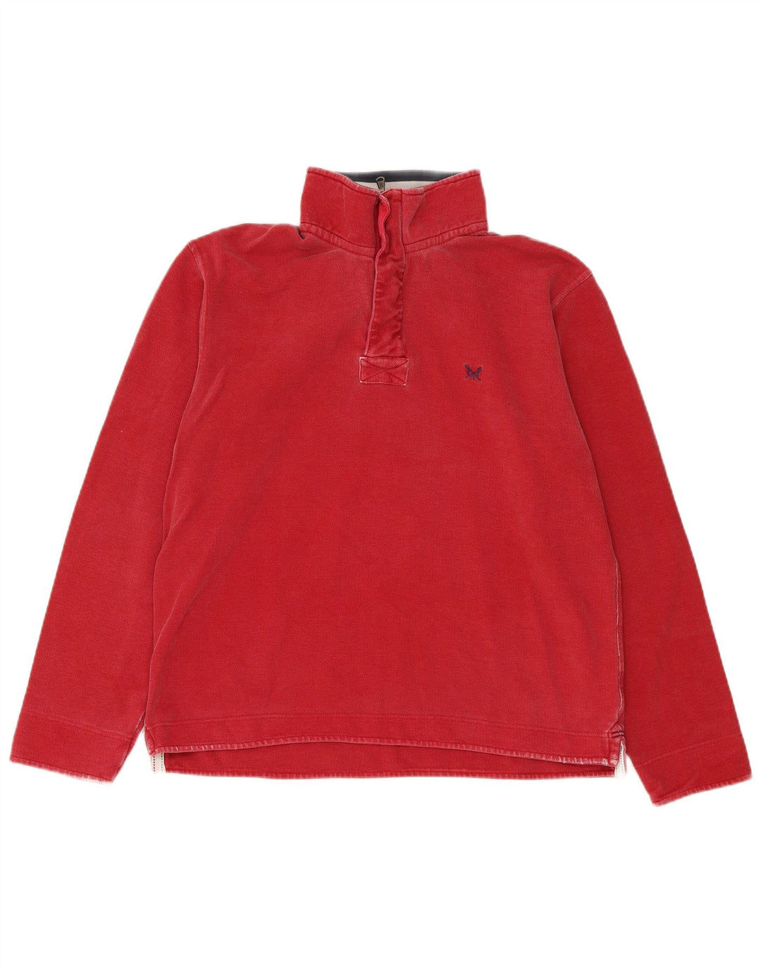 Crew Clothing Męska bluza z zamkiem błyskawicznym, średnio czerwona, bawełniana