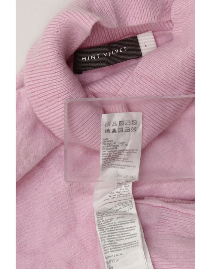 Damski sweter oversize MINT VELVET z golfem UK 10 Small Pink