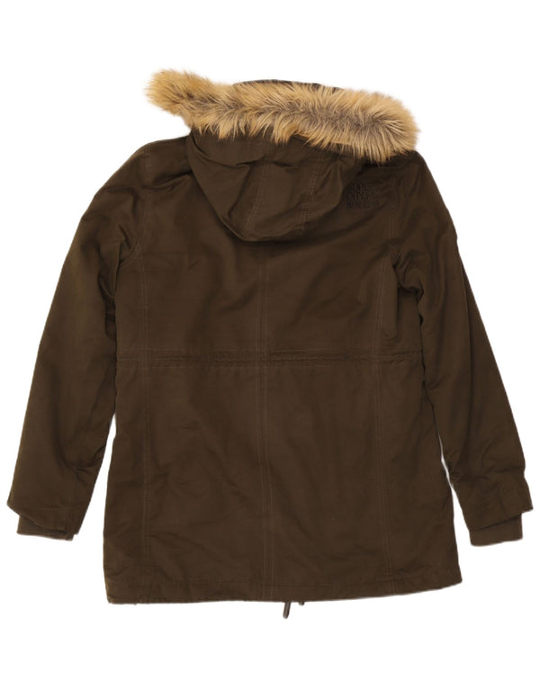 SUPERDRY Damska kurtka parka z kapturem, UK 18 XL, poliester khaki