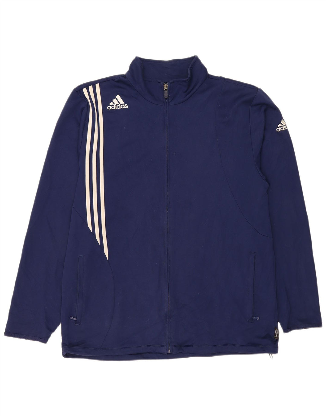 Męska kurtka dresowa ADIDAS Climalite UK 48/50 XL, granatowa, poliester