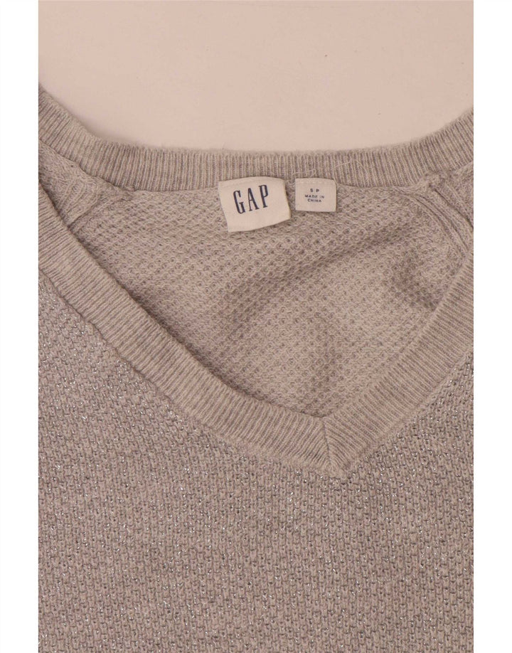 Sweter damski Gap Oversize z dekoltem w kształcie litery V, UK 10, mały, szary