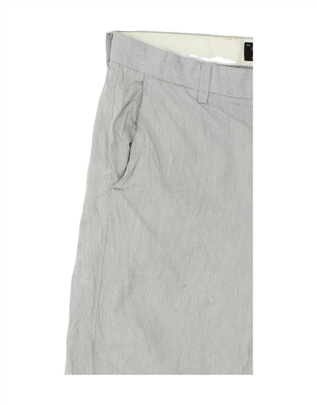 J. CREW Mens Chino Shorts W31 Medium  Grey Pinstripe Cotton Vintage J. Crew and Second-Hand J. Crew from Messina Hembry 