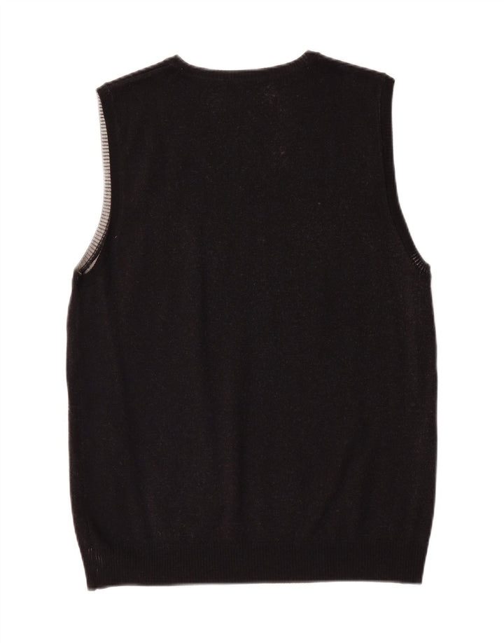 GUESS Mens Vest Tank Top Medium Black Wool Vintage Guess and Second-Hand Guess from Messina Hembry 