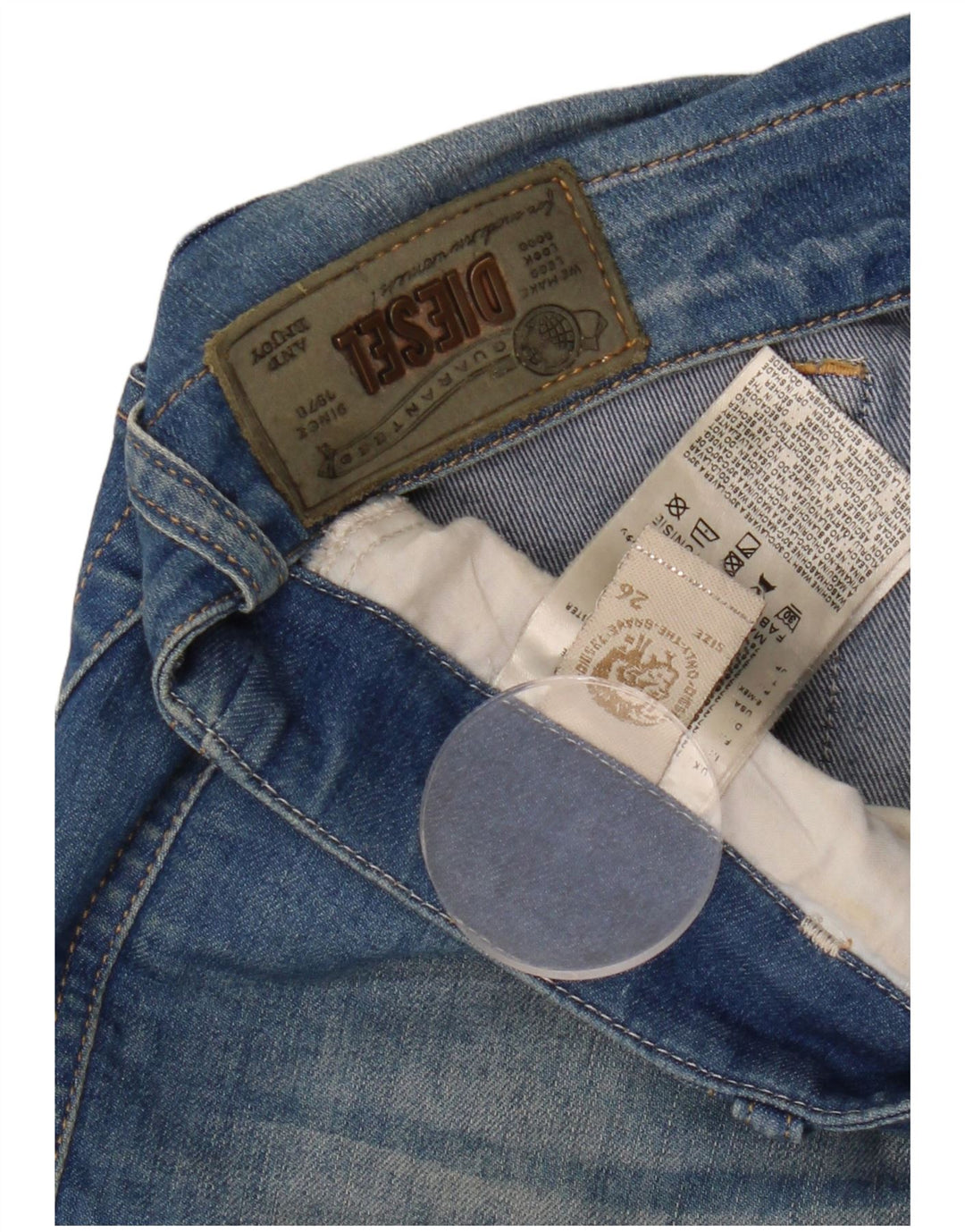 DIESEL Damskie dżinsy Grupee Super Skinny W26 L33 Niebieskie bawełniane