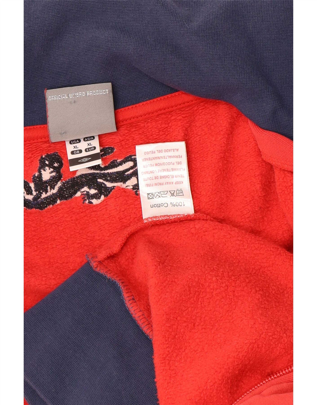 Męska kurtka dresowa Umbro XL, bawełniana w kolorze czerwonym