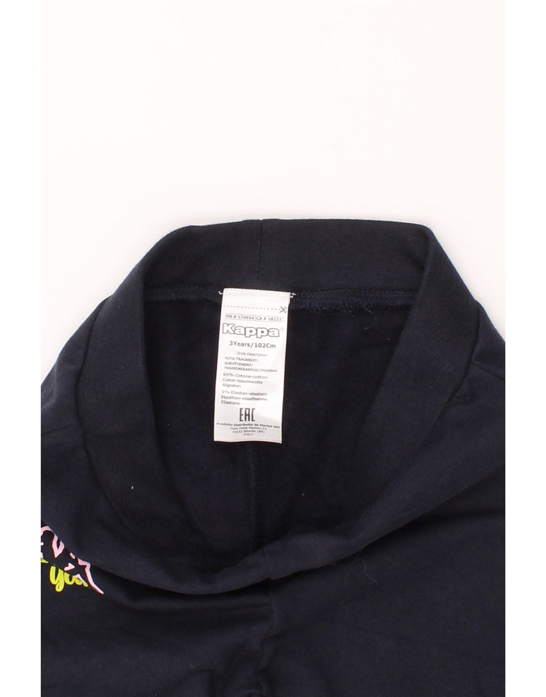 KAPPA Girls Leggings 2-3 Years Navy Blue Cotton Vintage Kappa and Second-Hand Kappa from Messina Hembry 
