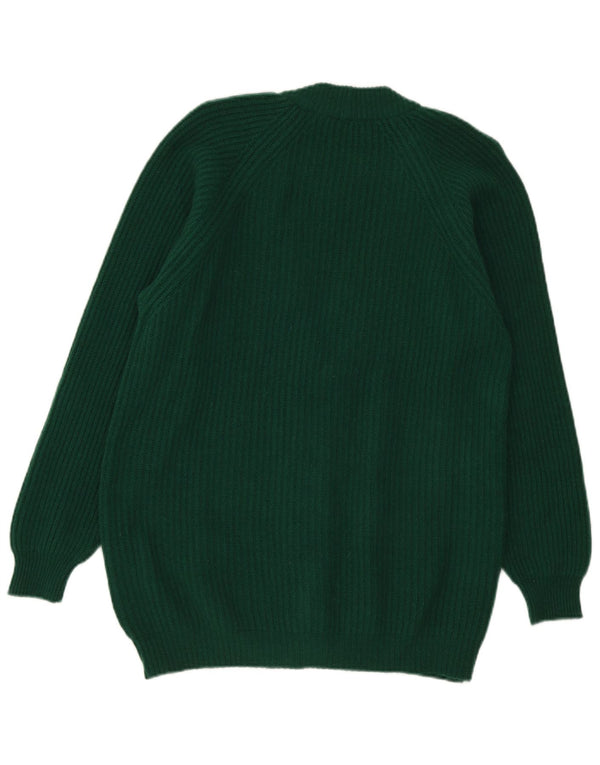 Sweter damski w stylu vintage, brytyjski 16, duży, zielony, wełniany