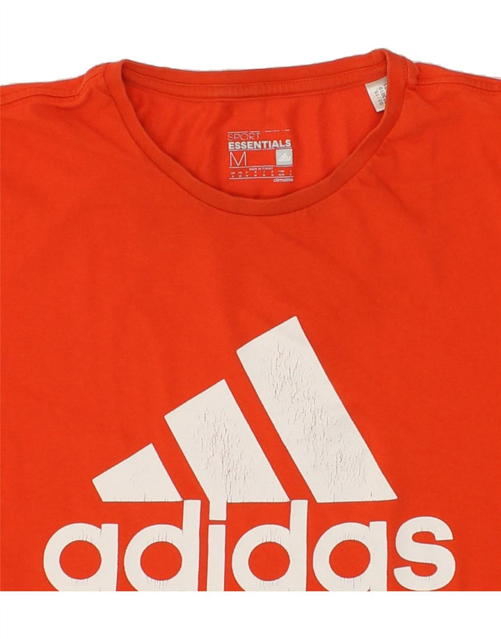 ADIDAS Mens Climalite Graphic T-Shirt Top Medium Orange Cotton | Vintage Adidas | Thrift | Second-Hand Adidas | Used Clothing | Messina Hembry 