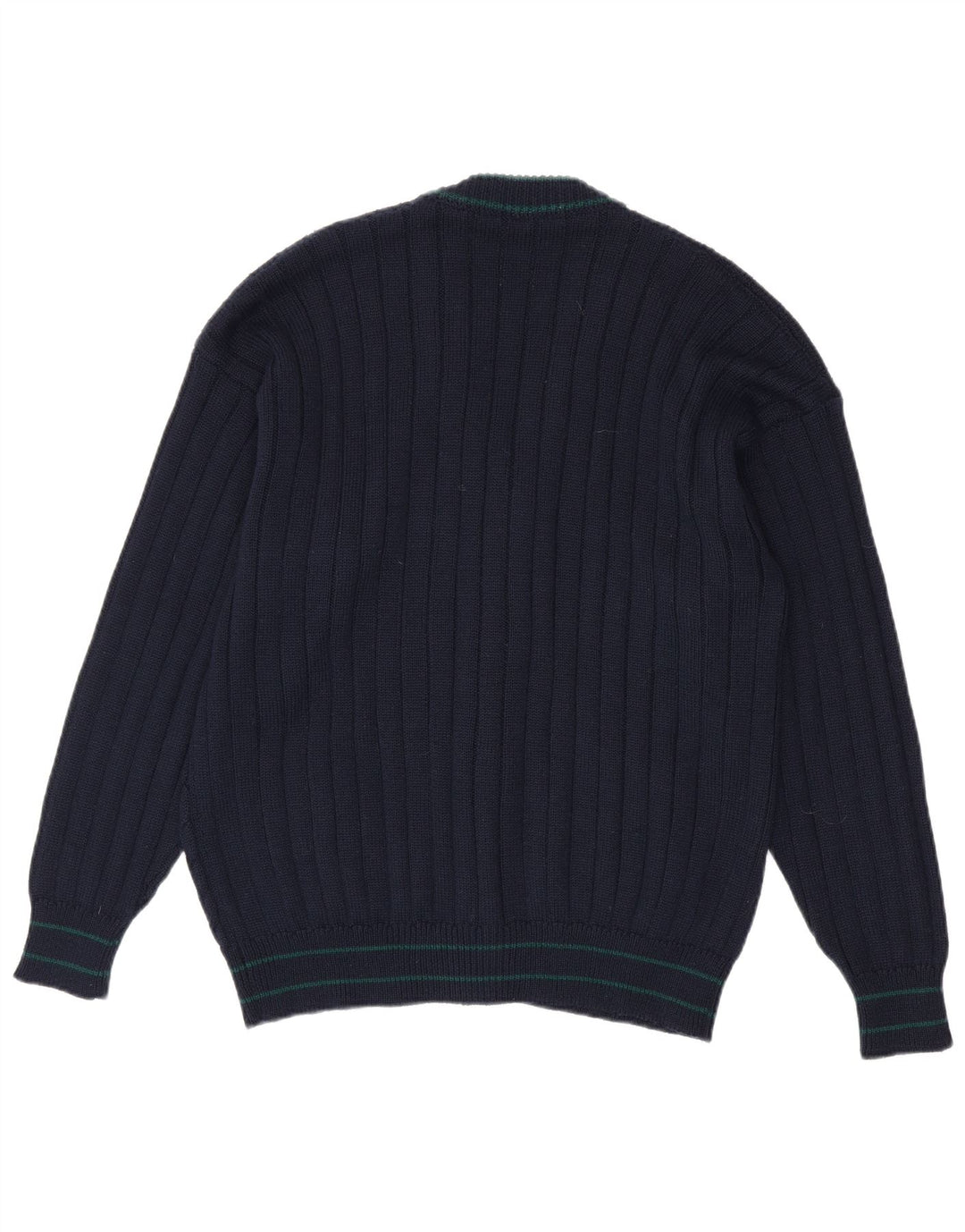 Sweter męski w stylu vintage, średni granatowy