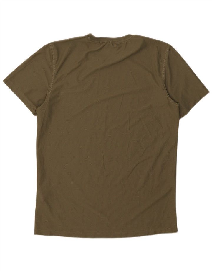 Adidas Męski T-shirt Top Mały Khaki Poliester