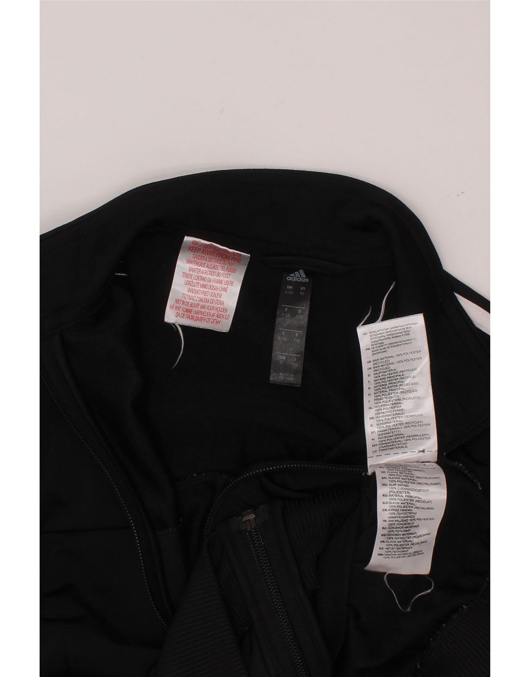 Chłopięca kurtka dresowa ADIDAS Aeroready 4-5 lat, czarna, poliester