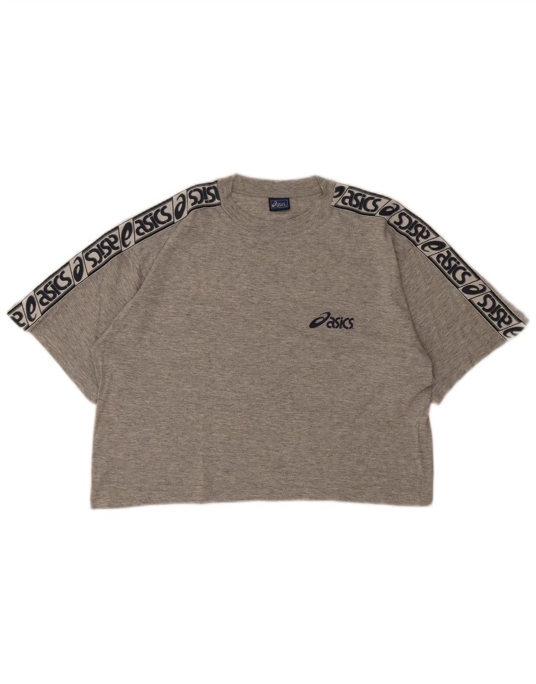 Damski T-shirt Asics Crop Graphic Top UK 14 Średni Szary Nakrapiany