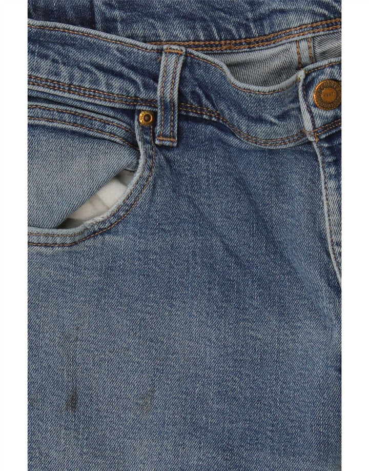 Męskie jeansy Wrangler o prostym kroju W36 L32, niebieskie, bawełniane