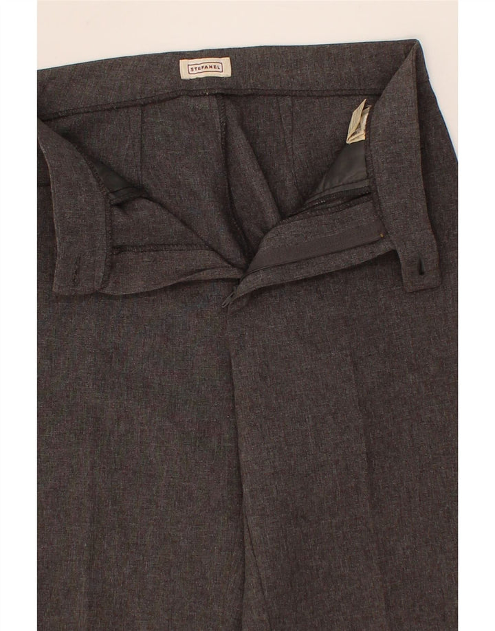 STEFANEL Womens Bootcut Suit Trousers IT 38 XS W26 L29  Grey Polyester Vintage Stefanel and Second-Hand Stefanel from Messina Hembry 