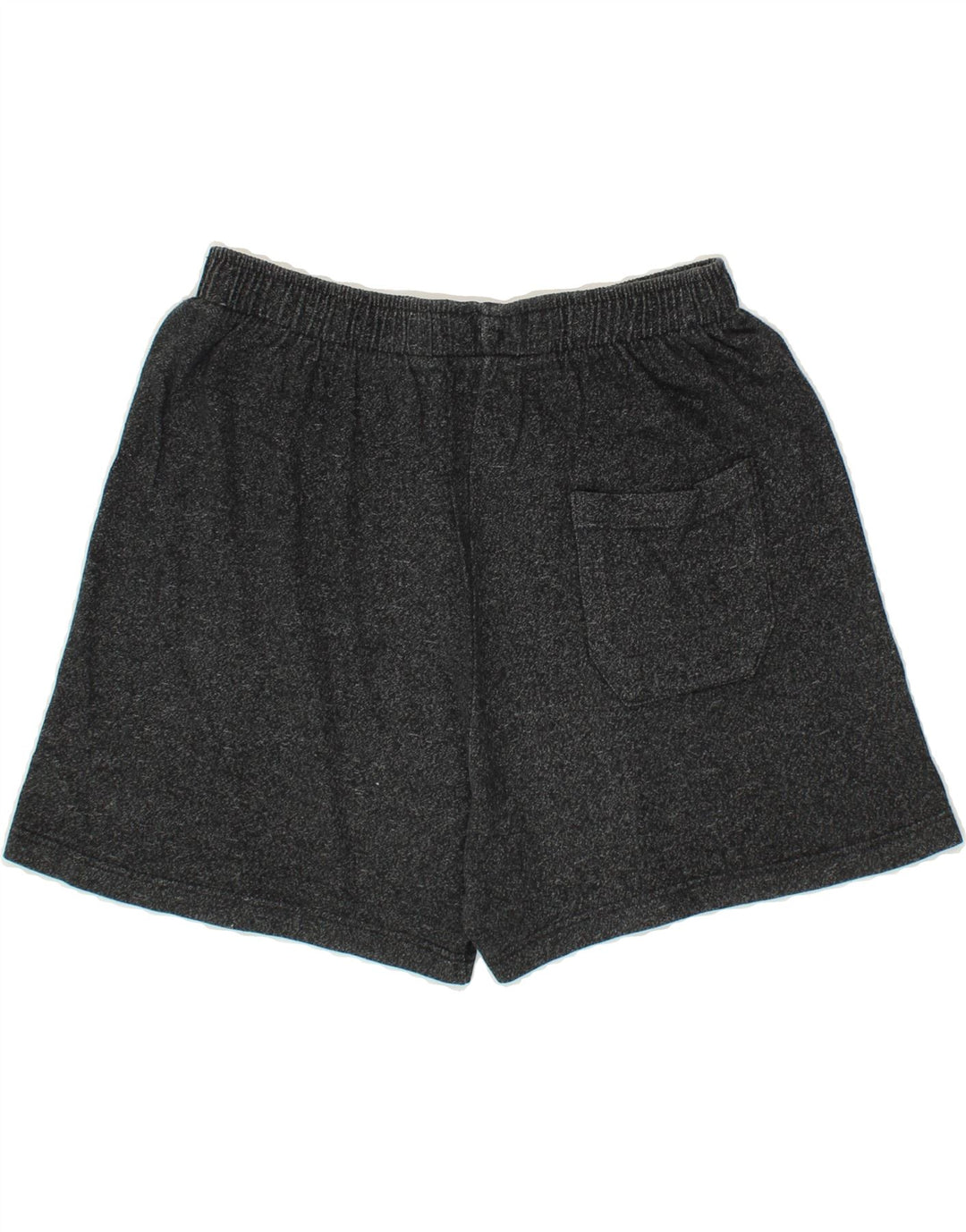 VINTAGE Womens Graphic Sport Shorts UK 14 Medium Grey Flecked Vintage Vintage and Second-Hand Vintage from Messina Hembry 