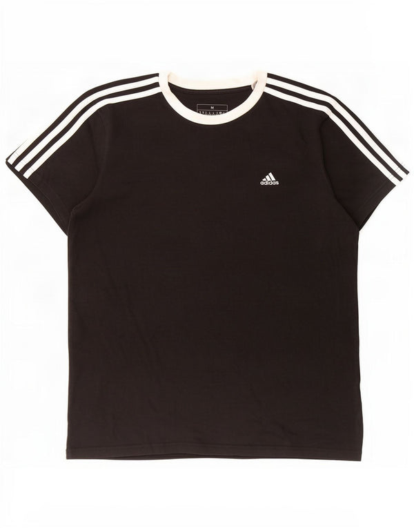Damska koszulka Adidas Top UK 12/14 Średnia czarna bawełna