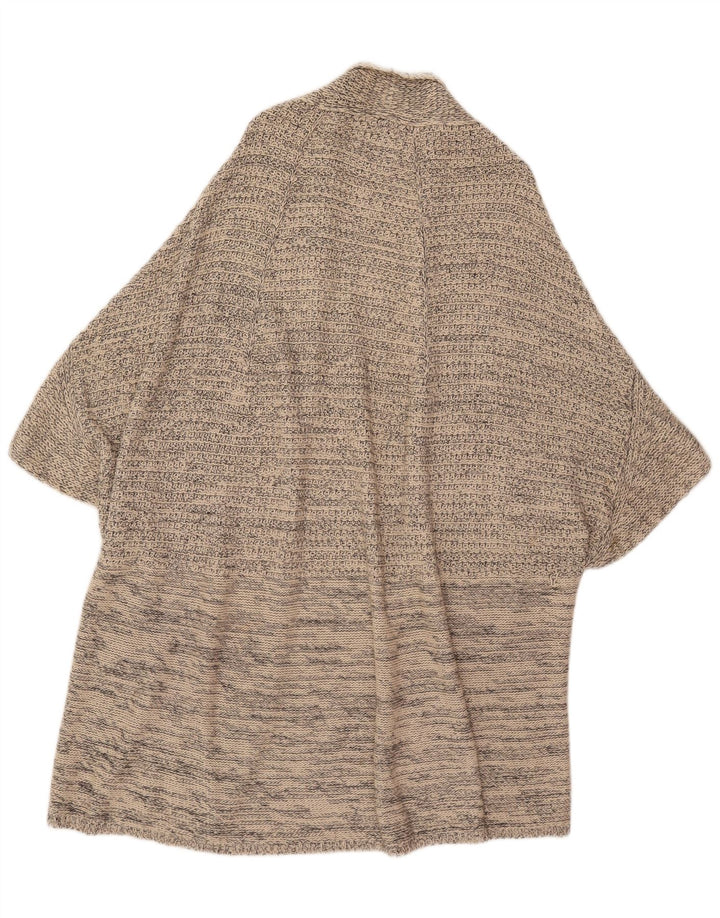 Damski sweter oversize z poncho Zara UK 14, średni beż, bawełna