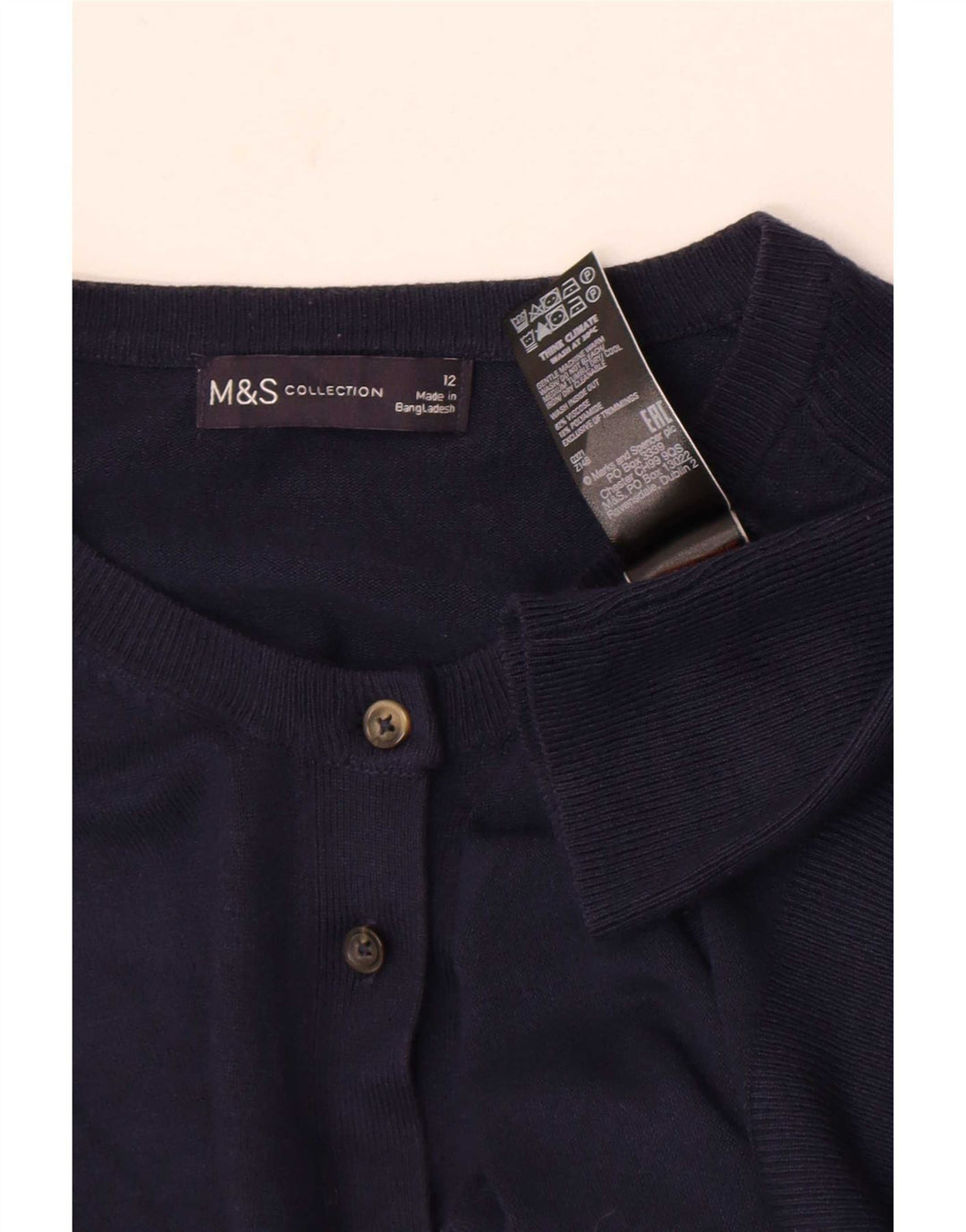 Sweter damski Marks & Spencer UK 12, średni granatowy, wiskoza