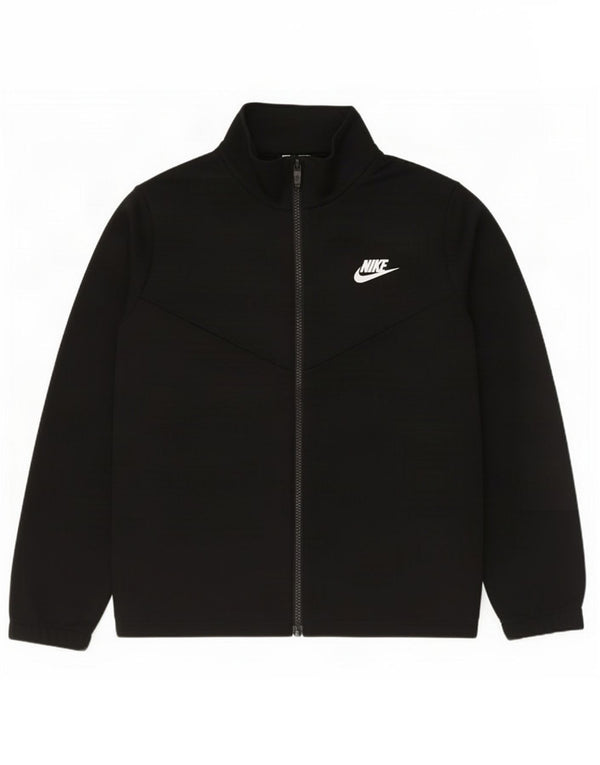 Chłopięca kurtka dresowa Nike z grafiką, 12-13 lat, duża, czarna, poliestrowa