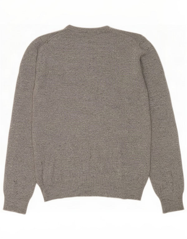 Męski sweter z okrągłym dekoltem Zara, średnioszary, wiskoza