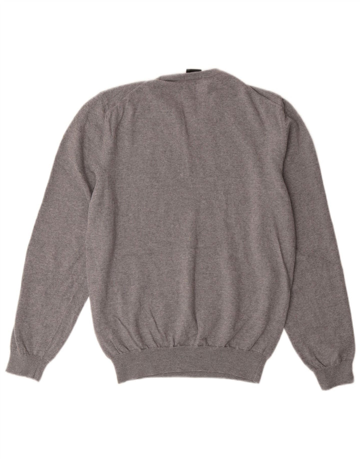 Sweter damski HUGO BOSS z dekoltem w kształcie litery V, UK 10, mały szary