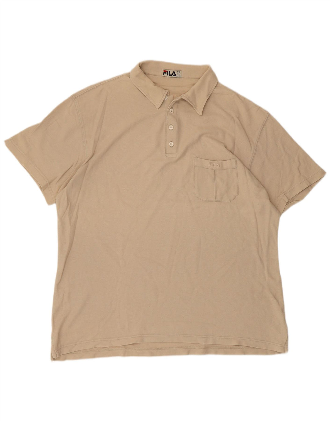 Męska koszulka polo FILA XL, beżowa, bawełniana