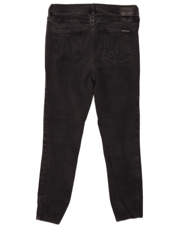 Damskie jeansy skinny CALVIN KLEIN US 10 Medium W30 L28 Czarna bawełna