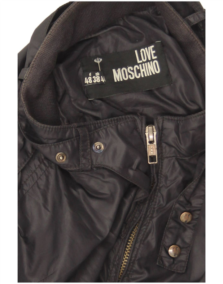 Męska kurtka bomber Moschino UK 38, średni czarny poliamid