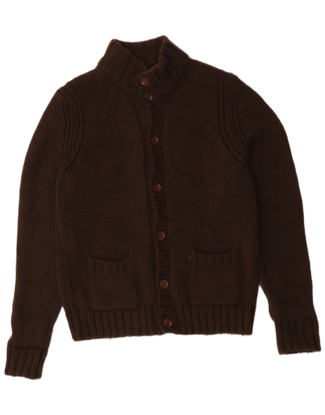 Męski sweter rozpinany Zara, średni brąz