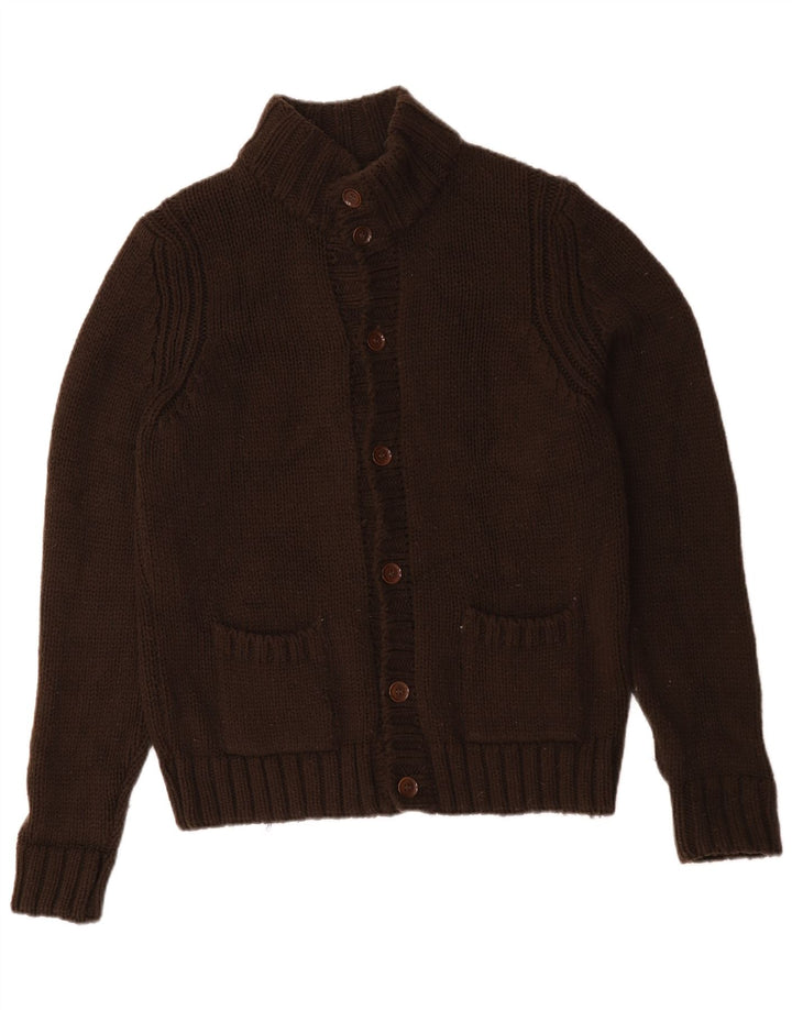 Męski sweter rozpinany Zara, średni brąz
